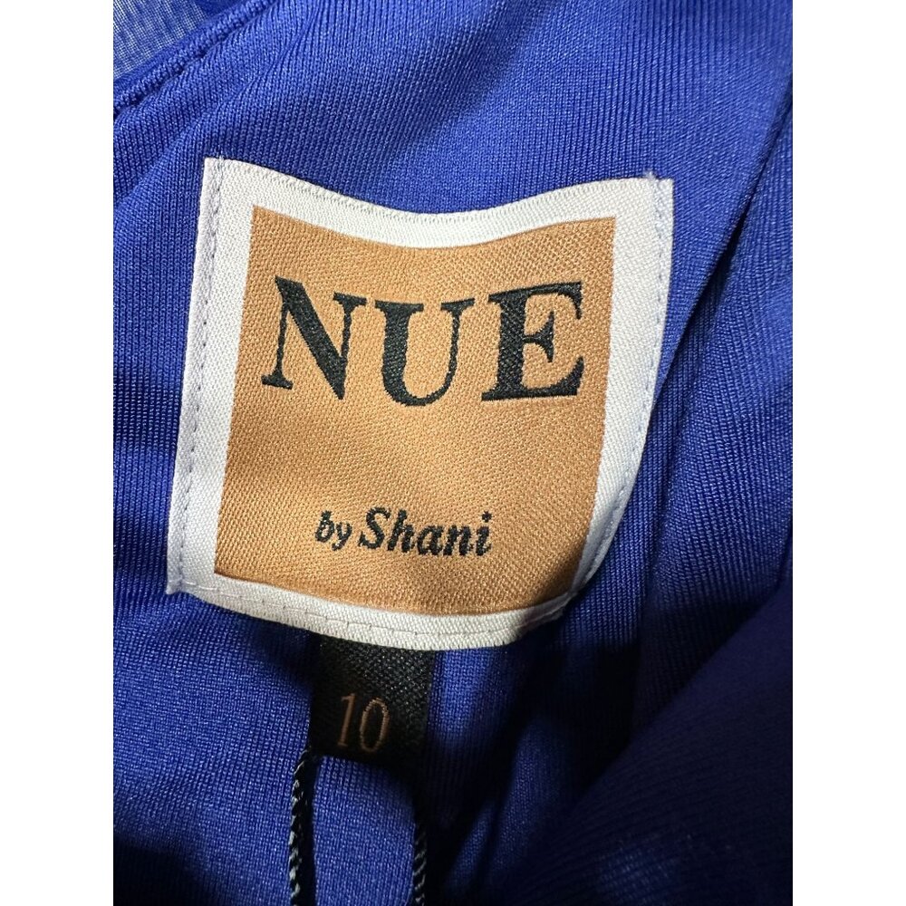 Nue By Shani Plum One-Shoulder Ruffle Trim Dress Size 10 Body Architecture - Picture 4 of 11